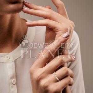 18K Gold Marquise Cut Half Eternity Diamond Wedding Ring