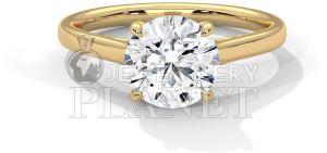 18k Gold Solitaire Diamond Ring