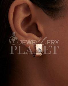 18k Rose Gold Huggie Hoop Earrings