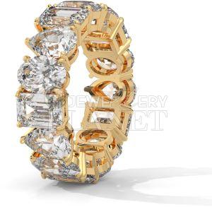 14K Gold Emerald Cut Diamond Ring