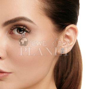 10k White Gold Natural Diamond Stud Earrings