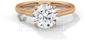 18k Gold Solitaire Diamond Ring