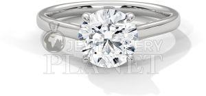 18k Gold Solitaire Diamond Ring