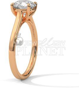 18k Gold Solitaire Diamond Ring