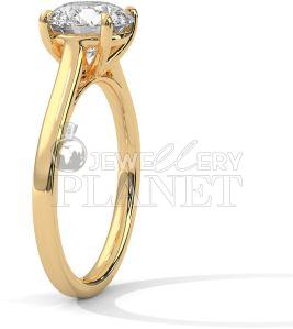 18k Gold Solitaire Diamond Ring