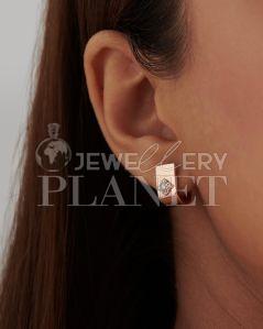 18k Rose Gold Huggie Hoop Earrings