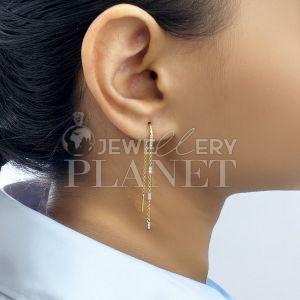 14K Gold Chain Drop Earrings