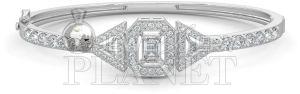 10K White Gold Trinity Diamond Bracelet