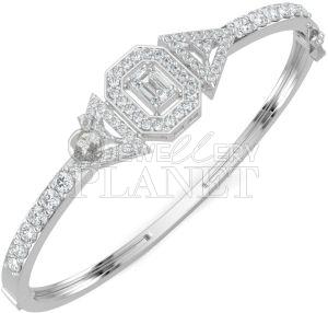 10K White Gold Trinity Diamond Bracelet
