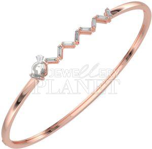 18K Gold Dazzle Weave Diamond Bangle Bracelet