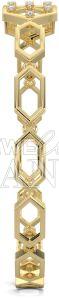 14K Gold Diamond Crystalline Hex Bracelet