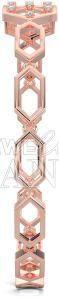 18K Gold Diamond Crystalline Hex Bracelet
