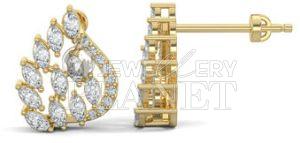 14k Gold Serenity Leaf Diamond Pendant Set