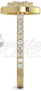 14K Gold Flower Cluster Diamond Ring
