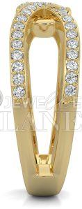 14K Gold Diamond Entwined Love Knot Ring