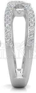 10K White Gold Diamond Entwined Love Knot Ring