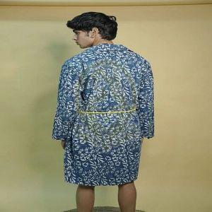 Mens Blue Cotton Co-Ord Set