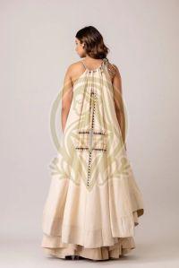 Halter Neck Flared Swirl Dress with Flared Skirt