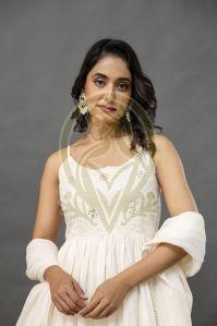 D2 Ivory Elegance Anarkali Set