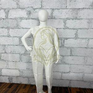 Ladies White Linen Western Co-Ord Set