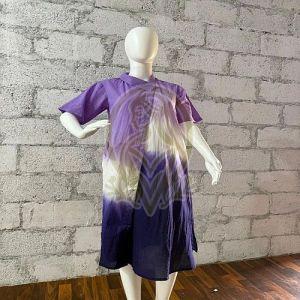 Tie Dye Purple and White Ladies Shirt Dress