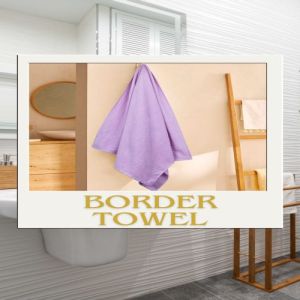 Lavender Border Bath Towel