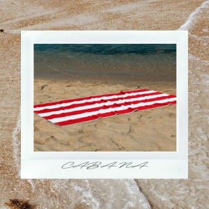 Red and White Cabana Stripe Towel