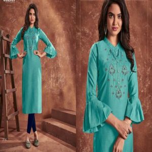 Cotton with Heavy Embroidery Work Kurti