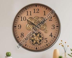 Brown Wooden Wall Clock