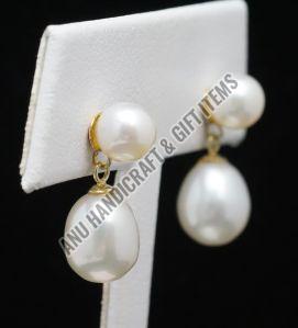 Brass Korean Pearl Earings