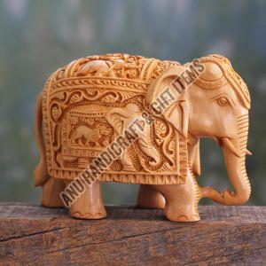 Wooden Carved Elephant Statue