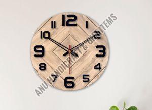Brown Wooden Wall Clock