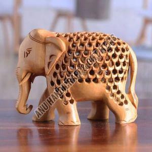 Wooden Carved Elephant Statue