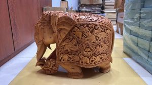 Wooden Maa Elephant Statue