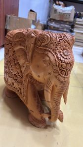 Wooden Maa Elephant Statue