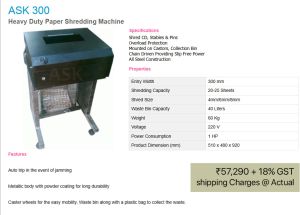 Paper Shredder Machine