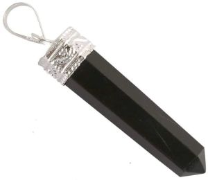 Black Tourmaline Pencil Pendant