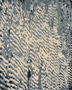 Black Brown Hand Tufted Wool Rug