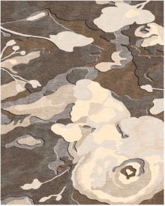 Dark Brown Hand Tufted Woolen Rug