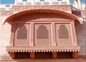 7x8x2 Feet Sandstone Jharokha Article