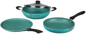 Yashika Green Spatter Coat Cookware Set
