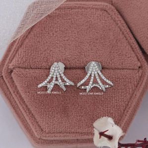 0.25 CT Round Cut Moissonite Earrings