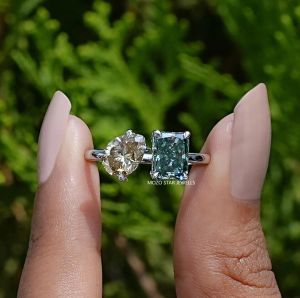 1.40 CT Radiant Moissanite Ring