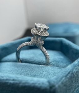 1.50 CT Round Moissanite Ring