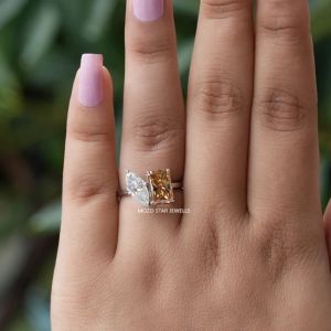 Champagne Moissanite Ring