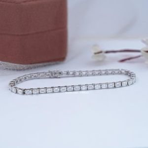 Emerald Cut Moissonite Diamond Bracelet