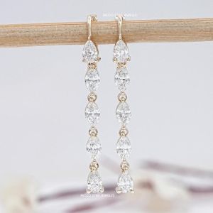 Marquise Cut Moissonite Diamond Earrings