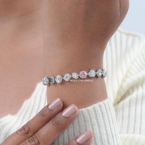 Multi Shape Cut Lab Grown Diamond Bracelet