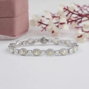 Oval Cut Lab Grown Diamond Bracelet
