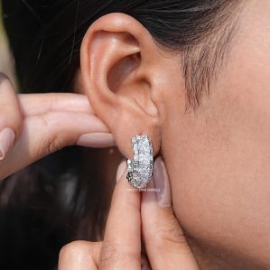 Princess Cut Moissanite Earrings